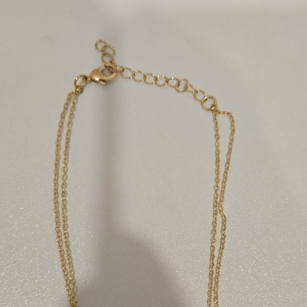 Stitch Fix Gold and Pink Layered Necklace - Picture 5 of 16